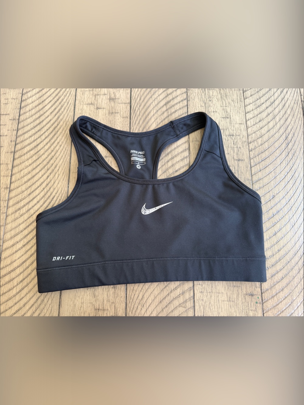 Nike Black Dri-FIT Racerback Sports Bra Size M